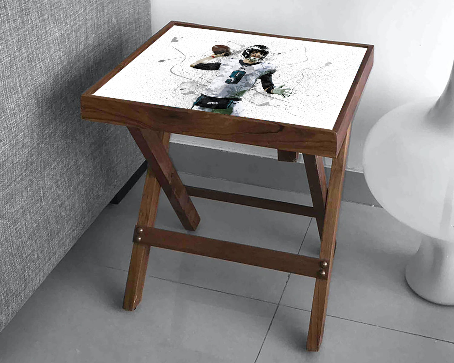 Nick Foles Splash Effect Coffee and Laptop Table 