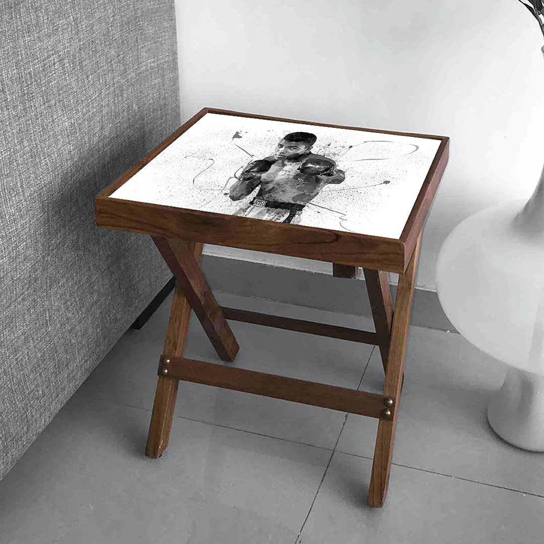 Muhammad Ali Splash Effect Coffee and Laptop Table 