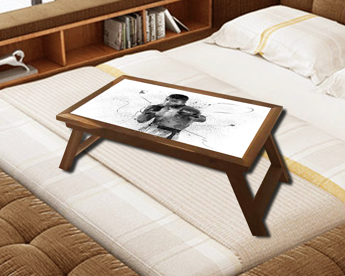 Muhammad Ali Splash Effect Coffee and Laptop Table 