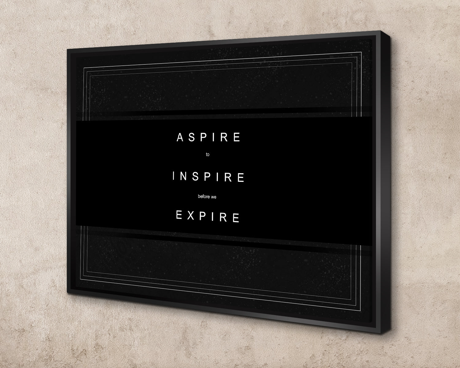 Aspire to Inspire before we Expire Canvas Wall Art 