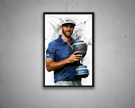 Dustin Johnson Splash Effect Canvas Art