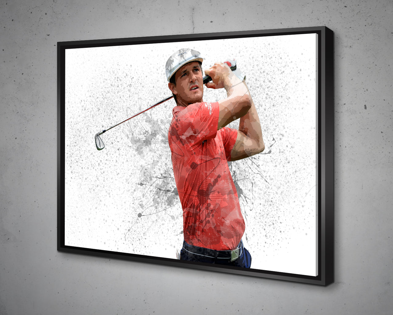 Bryson Dechambeau Splash Effect Canvas Art