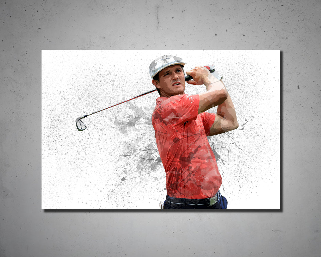 Bryson Dechambeau Splash Effect Canvas Art