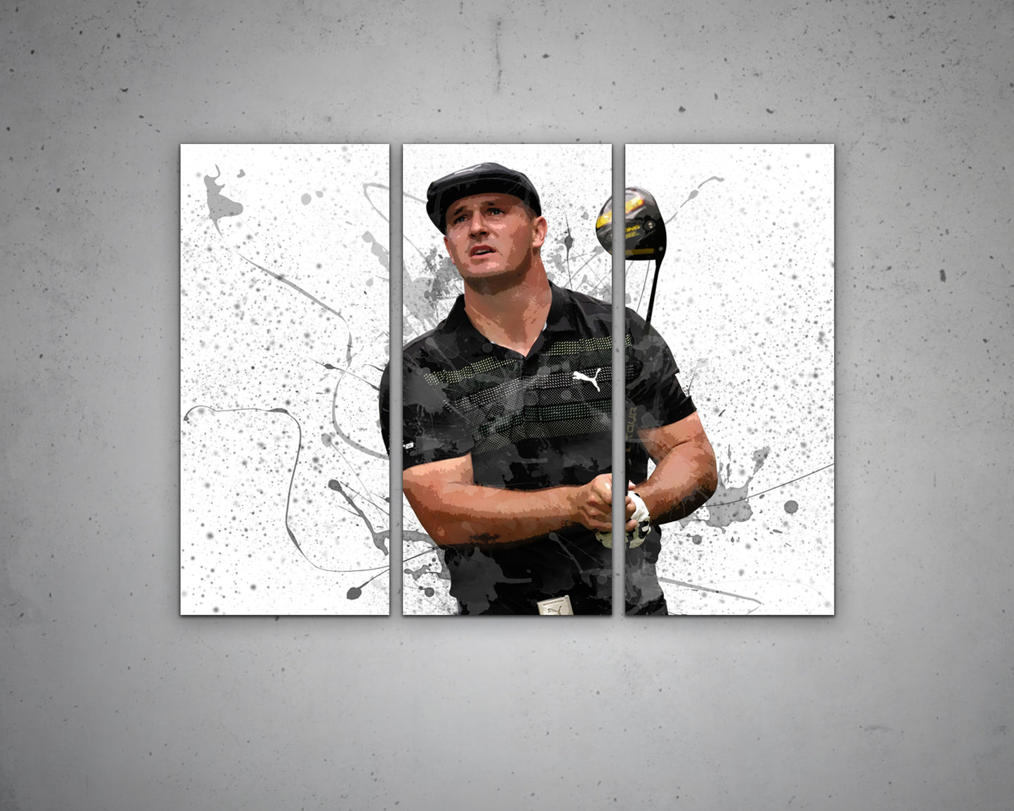 Bryson Dechambeau Splash Effect Canvas Art 