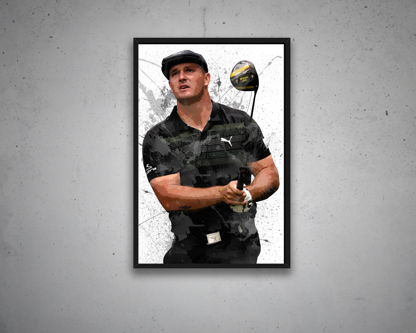 Bryson Dechambeau Splash Effect Canvas Art 