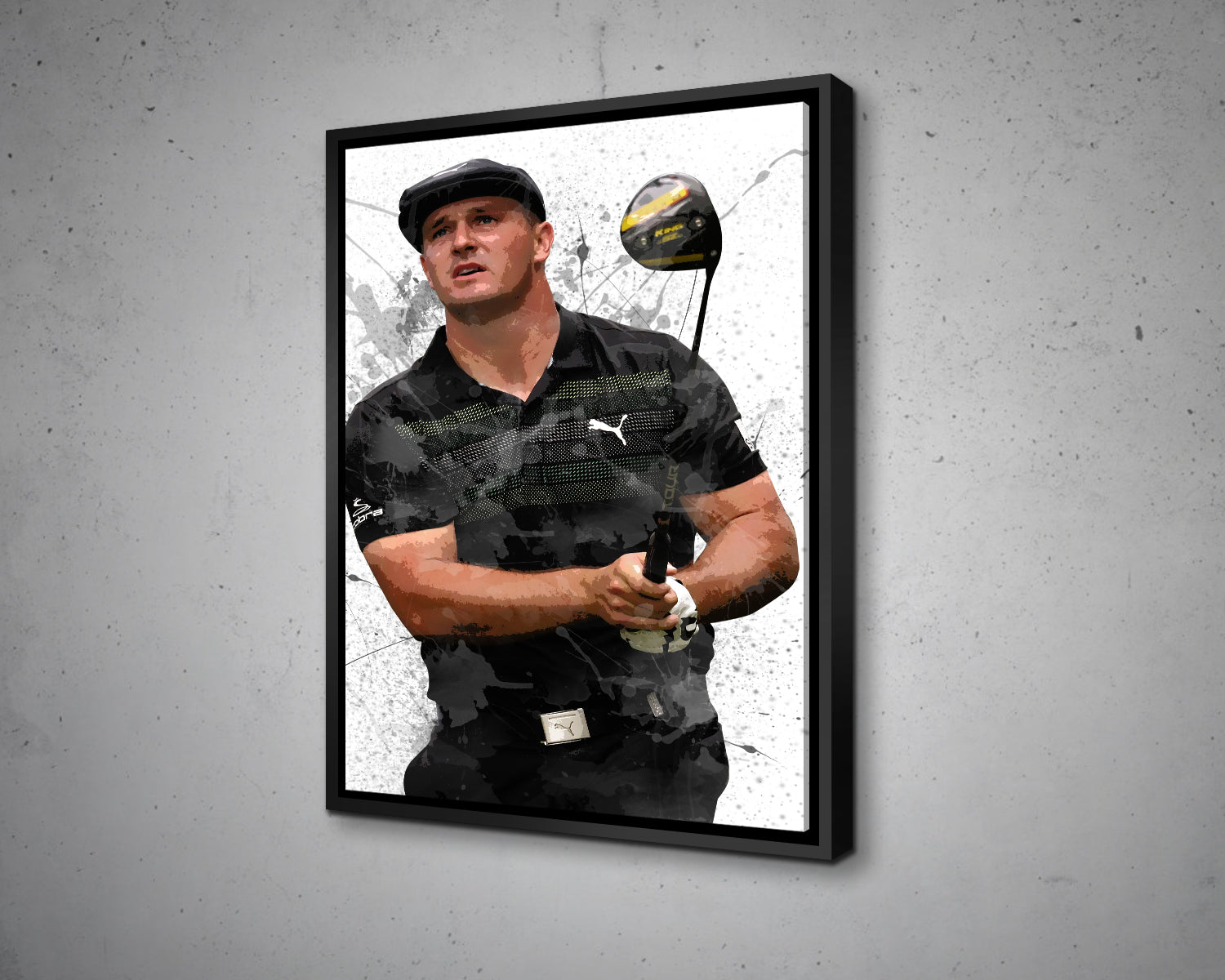 Bryson Dechambeau Splash Effect Canvas Art 