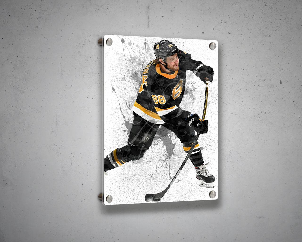 David Pastrnak Splash Effect Canvas Art