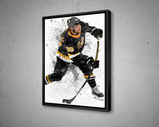 David Pastrnak Splash Effect Canvas Art