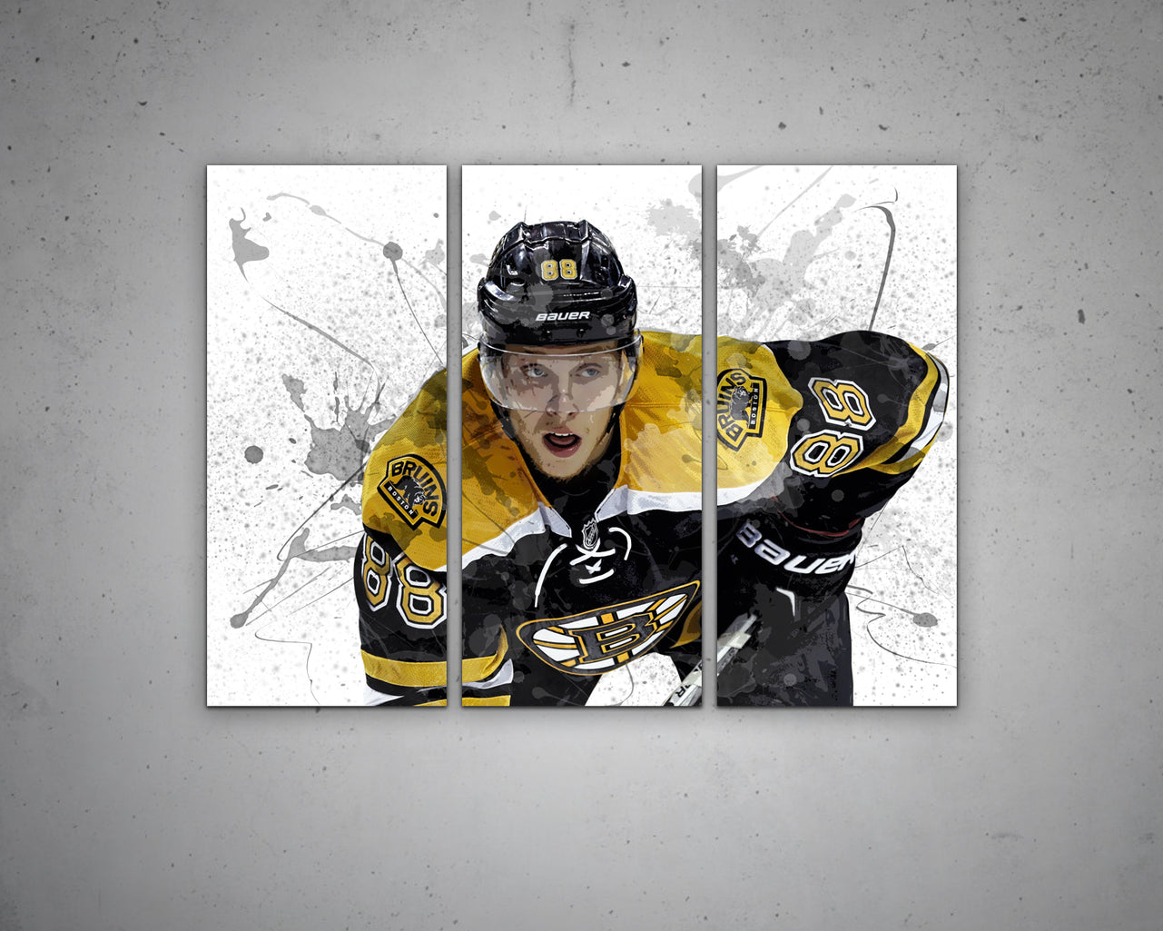 David Pastrnak Splash Effect Canvas Art