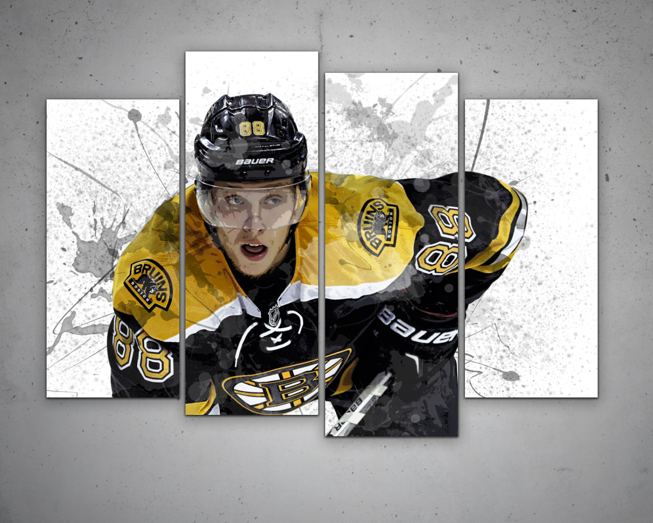 David Pastrnak Splash Effect Canvas Art