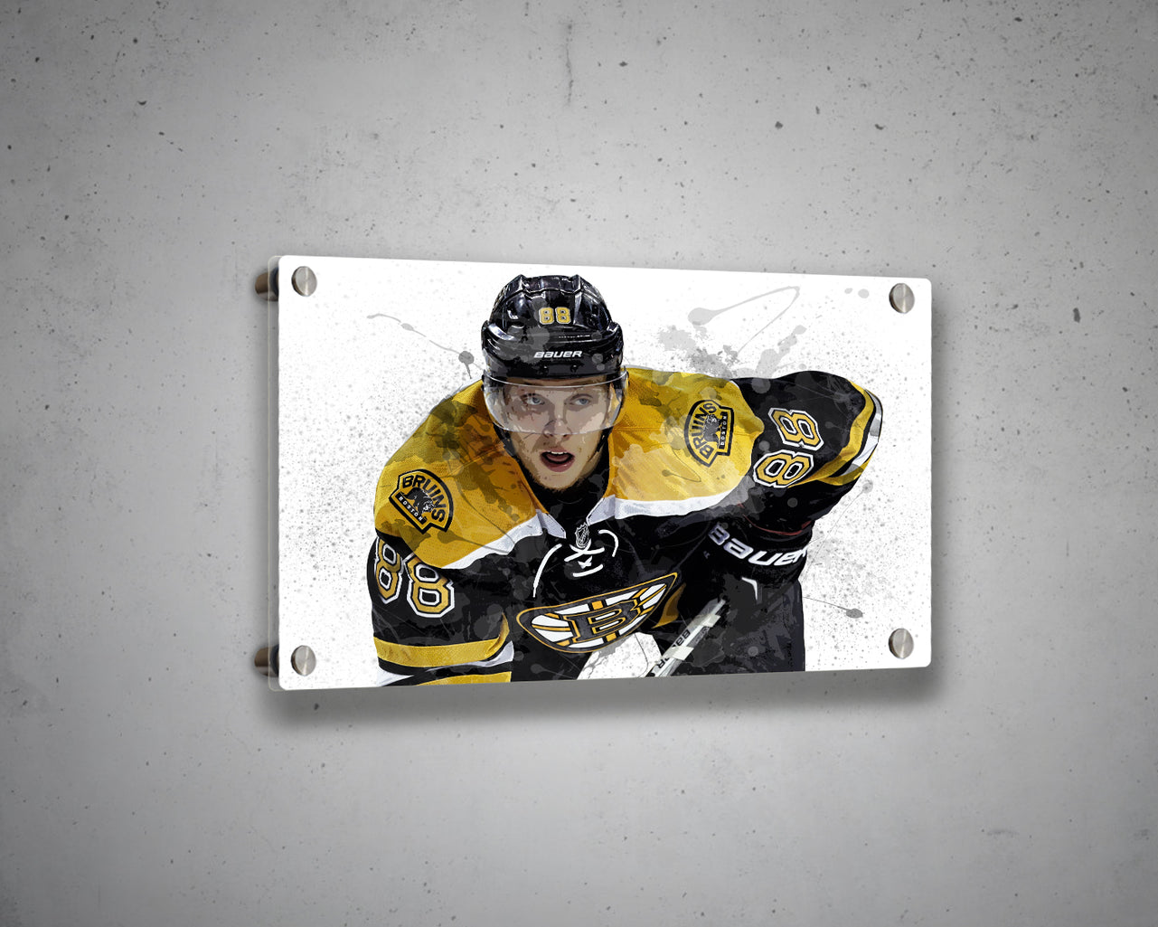 David Pastrnak Splash Effect Canvas Art