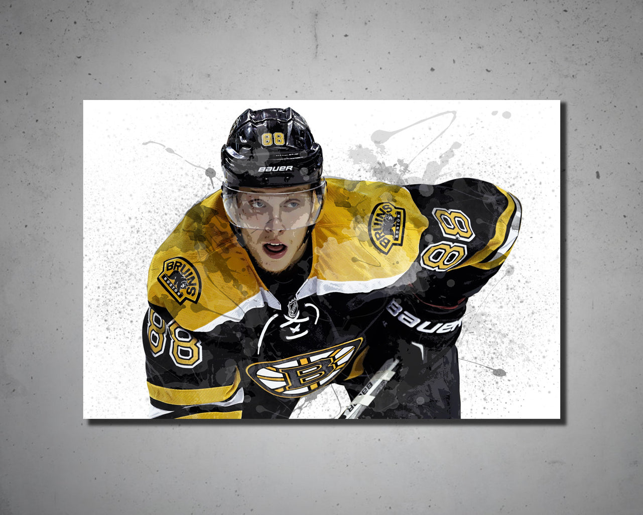 David Pastrnak Splash Effect Canvas Art