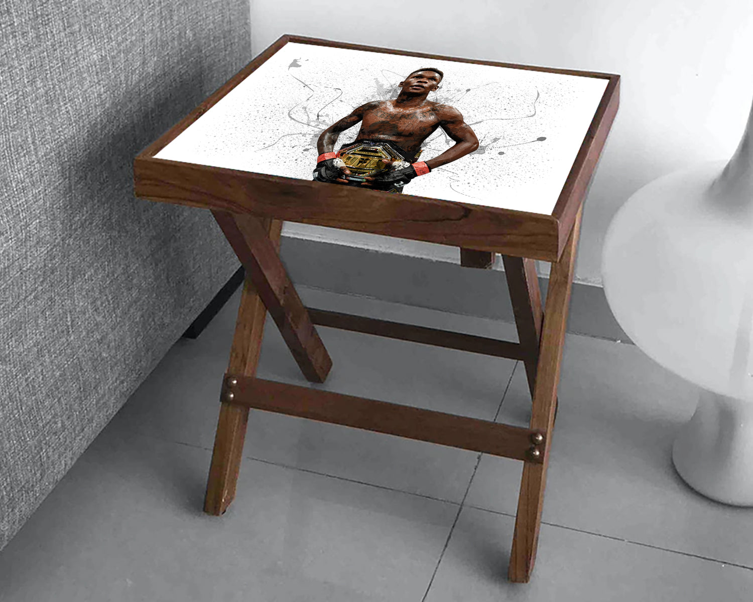 Israel Adesanya Splash Effect Coffee and Laptop Table 