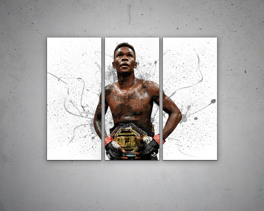 Israel Adesanya Splash Effect Canvas Art
