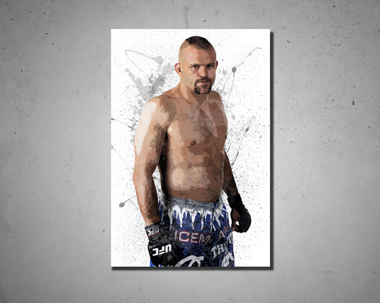 Chuck Liddell Splash Effect Canvas Art