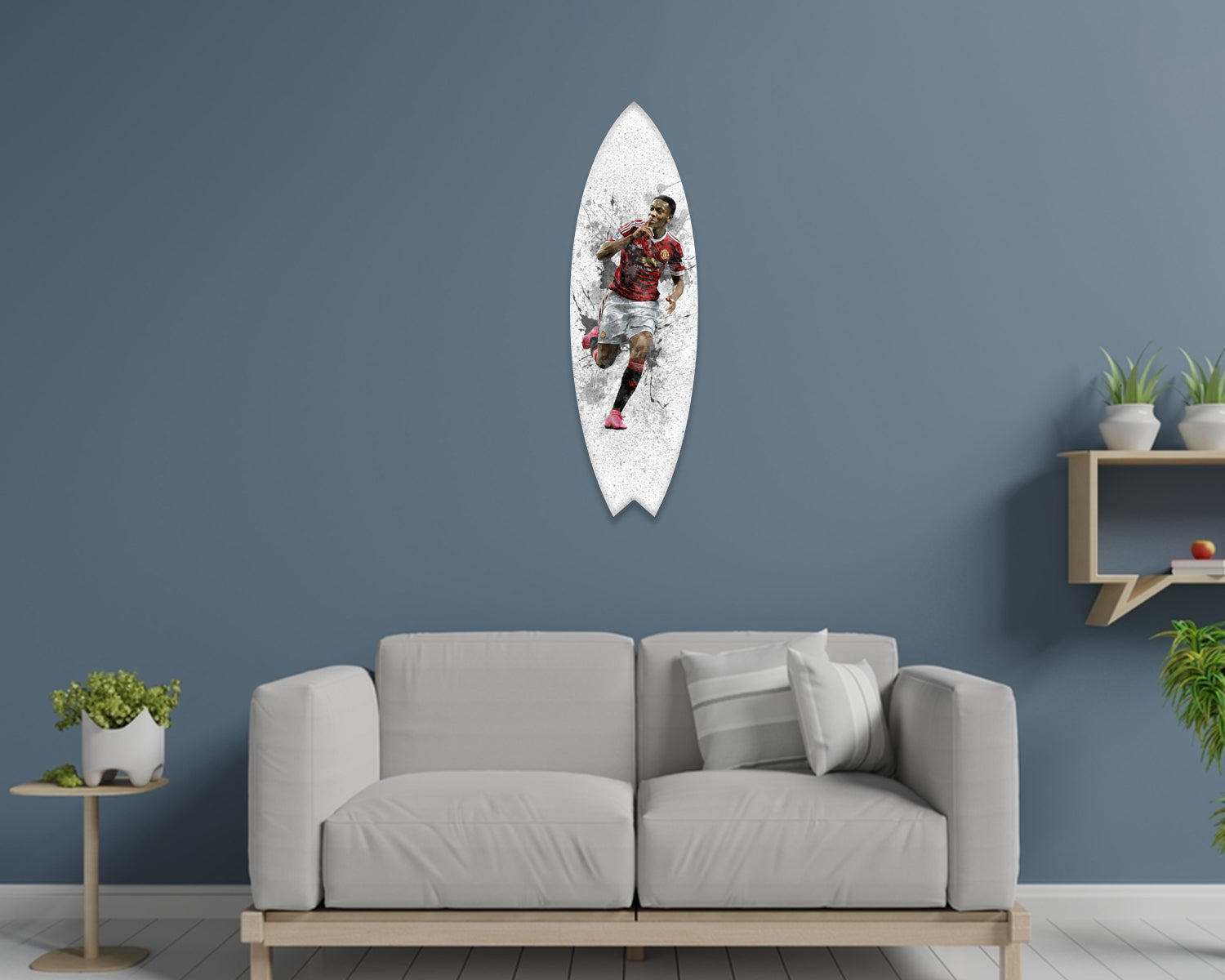Anthony Martial Acrylic Surfboard Wall Art 