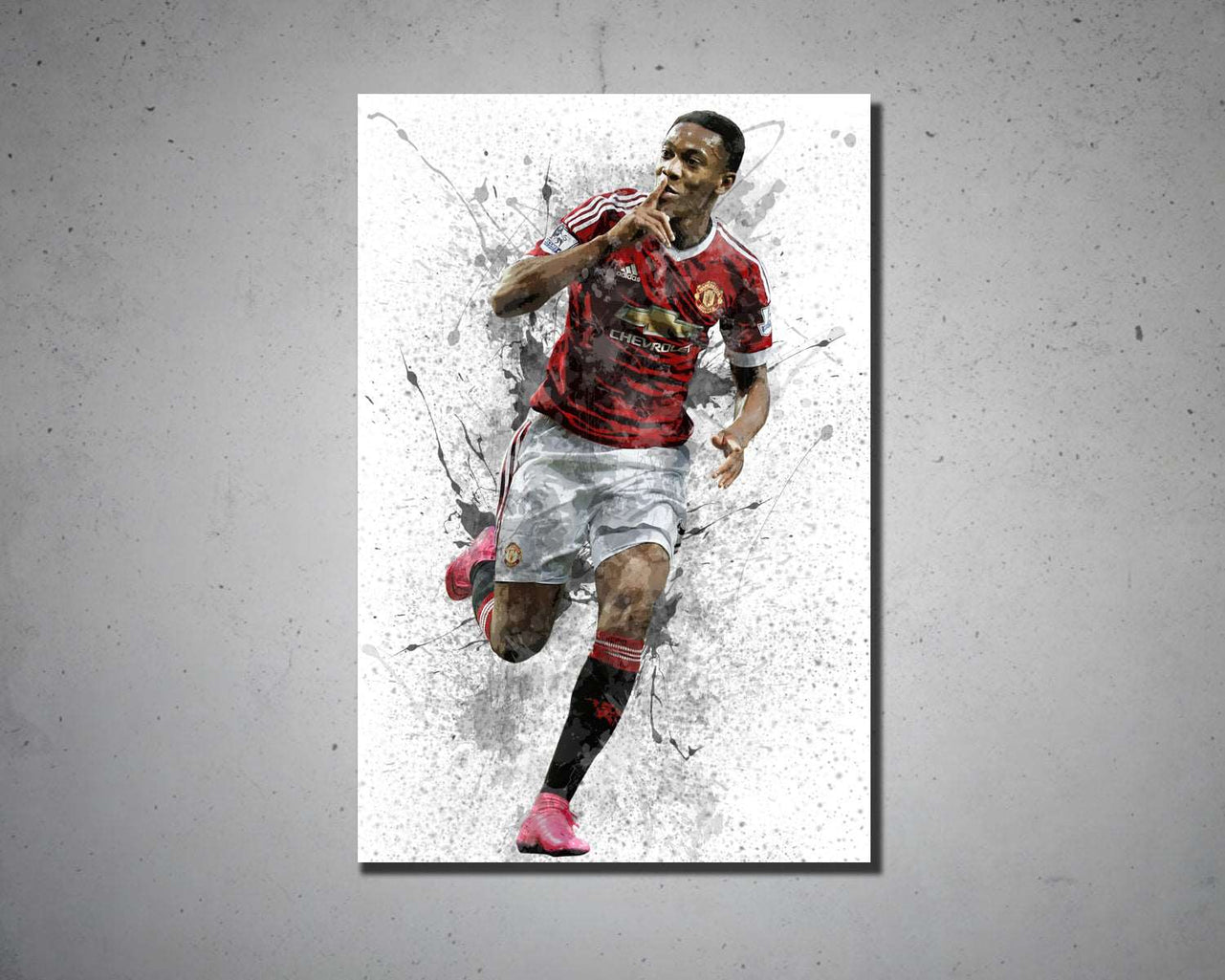 Anthony Martial Splash Effect Canvas Art