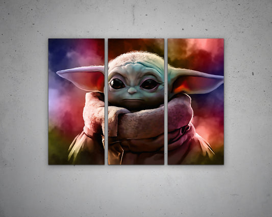 Grogu Multicolour Wall Art