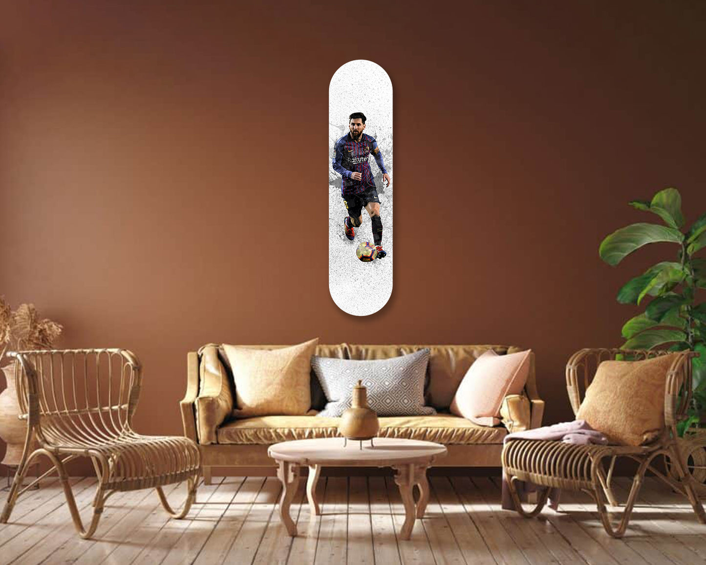 Lionel Messi Acrylic Skateboard Wall Art 