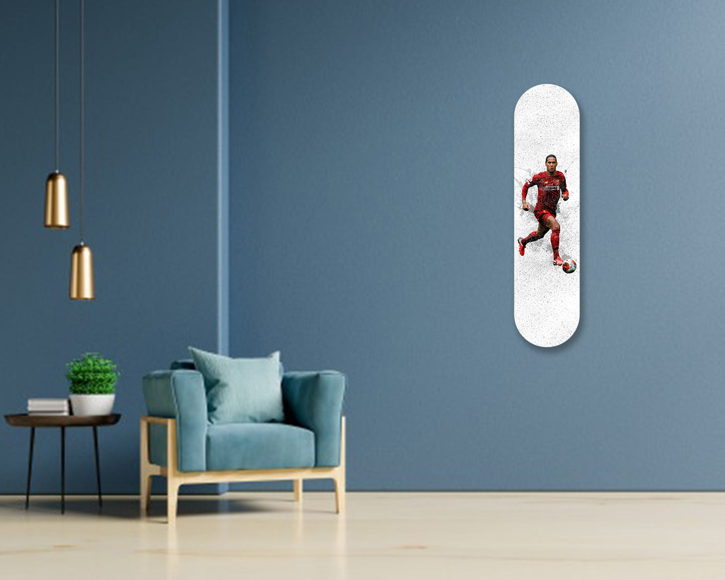 Virgil Van Dijk Acrylic Skateboard Wall Art 