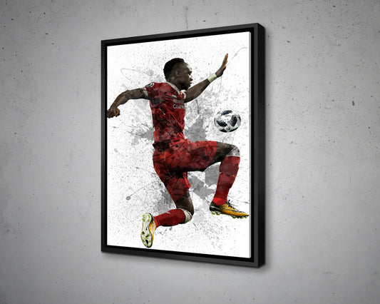Sadio Mané Splash Effect Canvas Art
