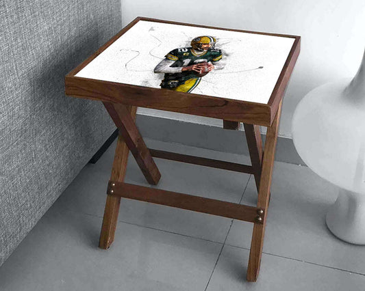Aaron Rodgers Splash Effect Coffee and Laptop Table 