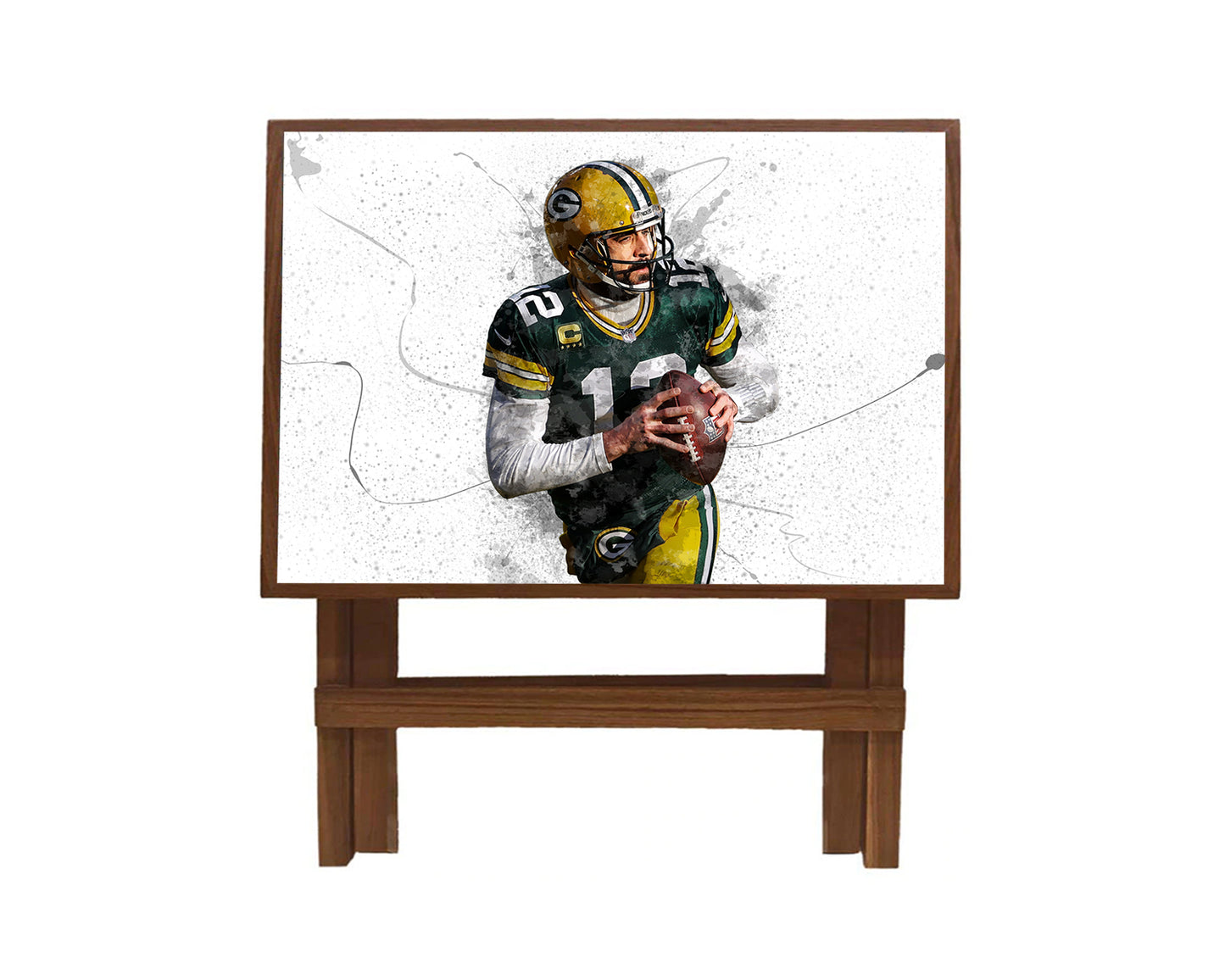 Aaron Rodgers Splash Effect Coffee and Laptop Table 