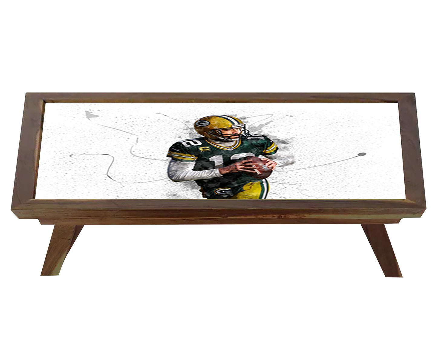 Aaron Rodgers Splash Effect Coffee and Laptop Table 