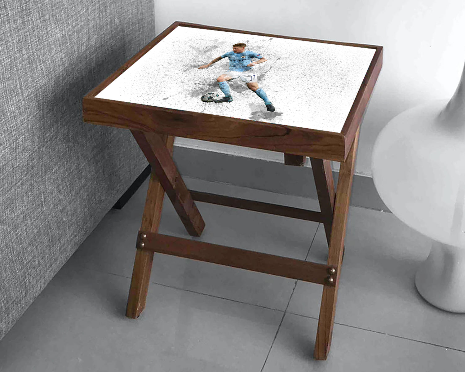 Kevin De Bruyne Splash Effect Coffee and Laptop Table 
