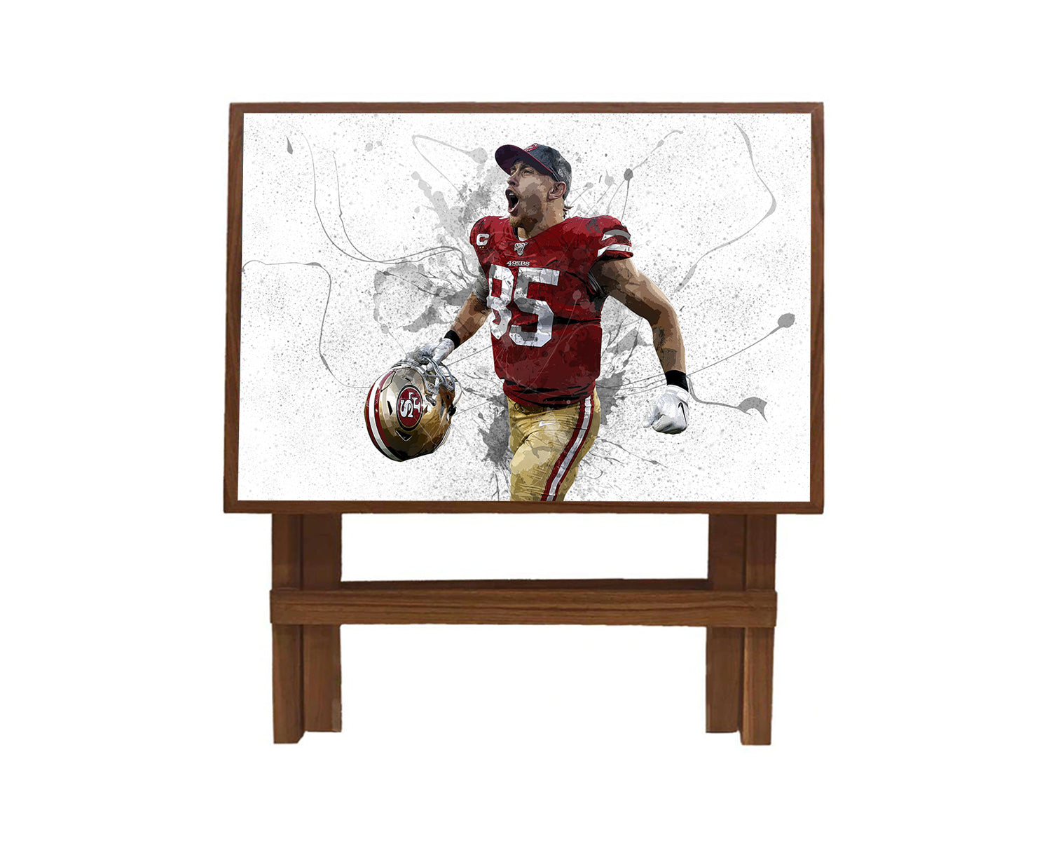 George Kittle Splash Effect Coffee and Laptop Table 