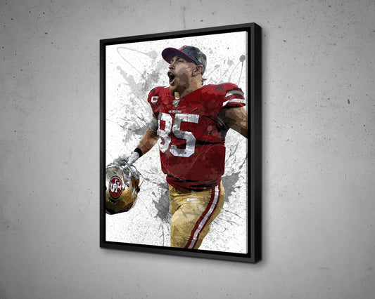 George Kittle Canvas Wall Art