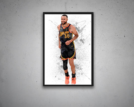 Stephen Curry Splash Effect Canvas Art 