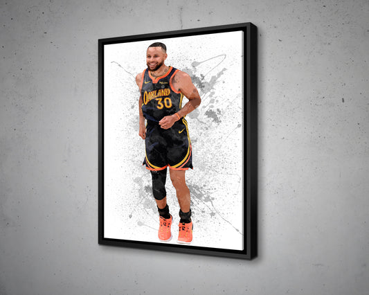 Stephen Curry Splash Effect Canvas Art 