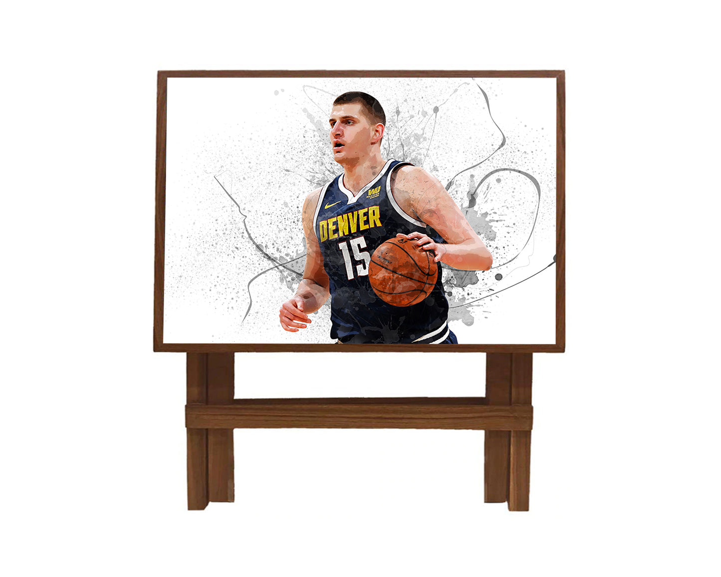 Nikola Jokić Splash Effect Coffee and Laptop Table 