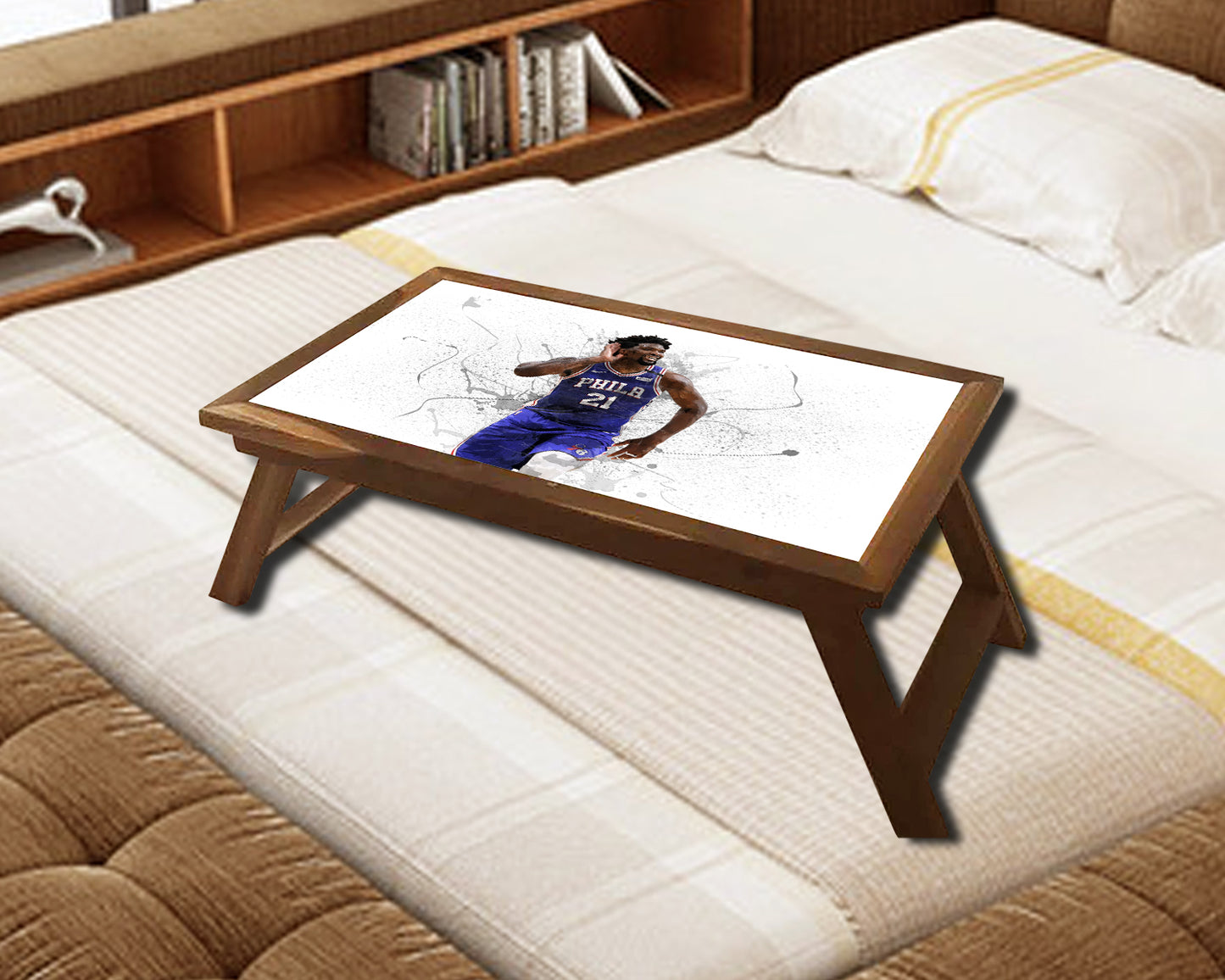 Joel Embiid Splash Effect Coffee and Laptop Table 