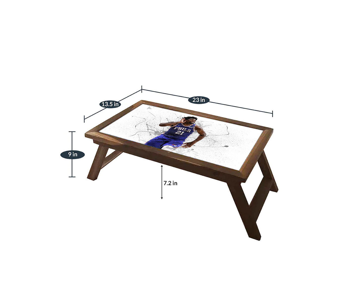 Joel Embiid Splash Effect Coffee and Laptop Table 