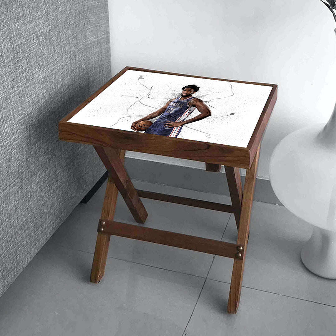 Joel Embiid Splash Effect Coffee and Laptop Table 