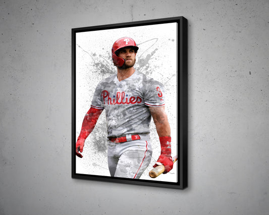 Bryce Harper Splash Effect Canvas Art
