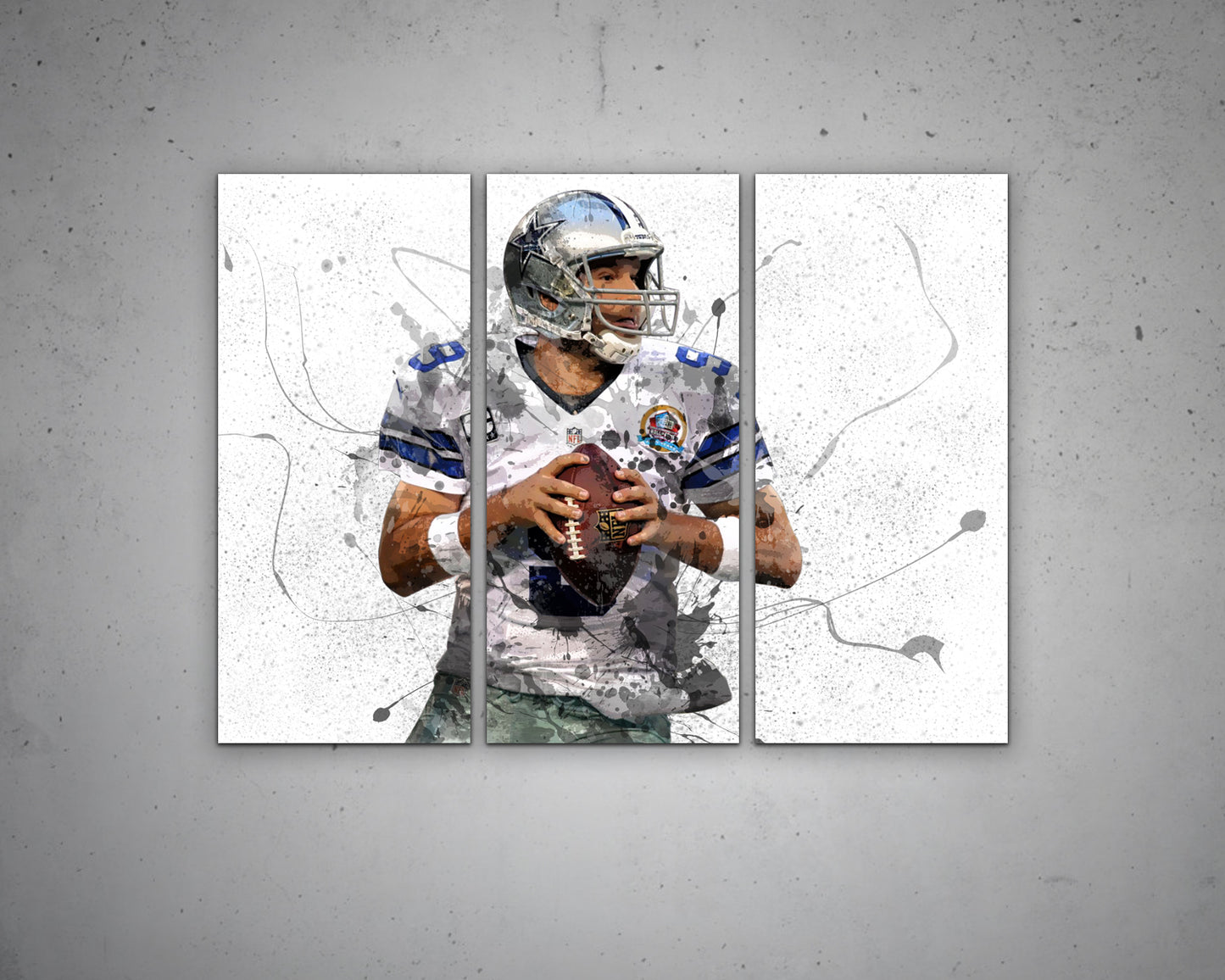 Tony Romo Splash Effect Canvas Art 