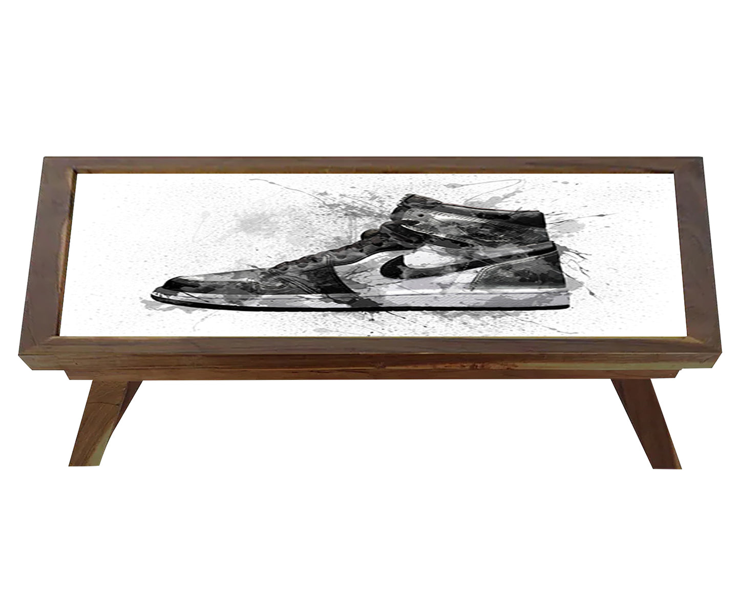 Jordan Sneakers Splash Effect Coffee and Laptop Table 