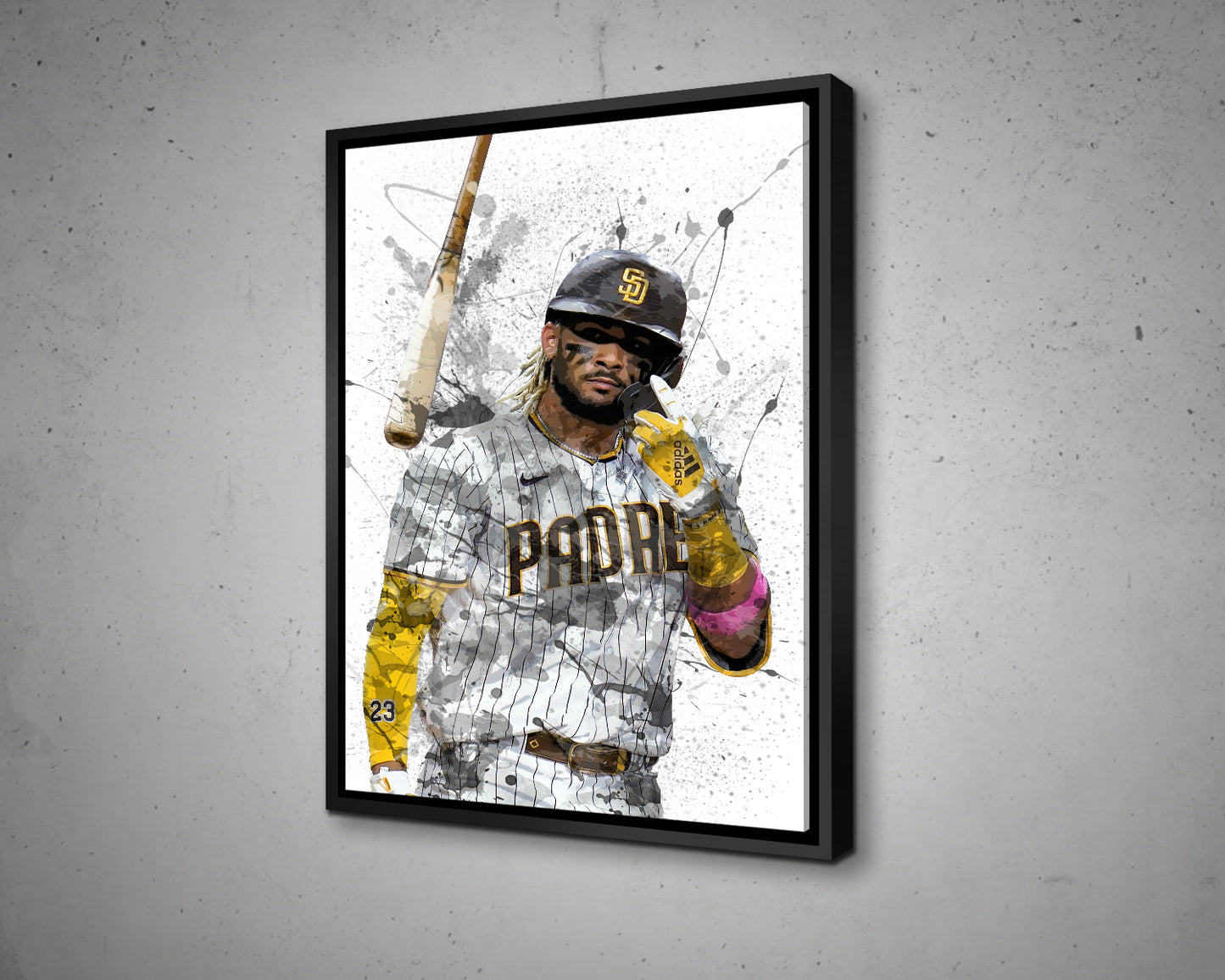 Fernando Tatís Jr Splash Effect Canvas Art 