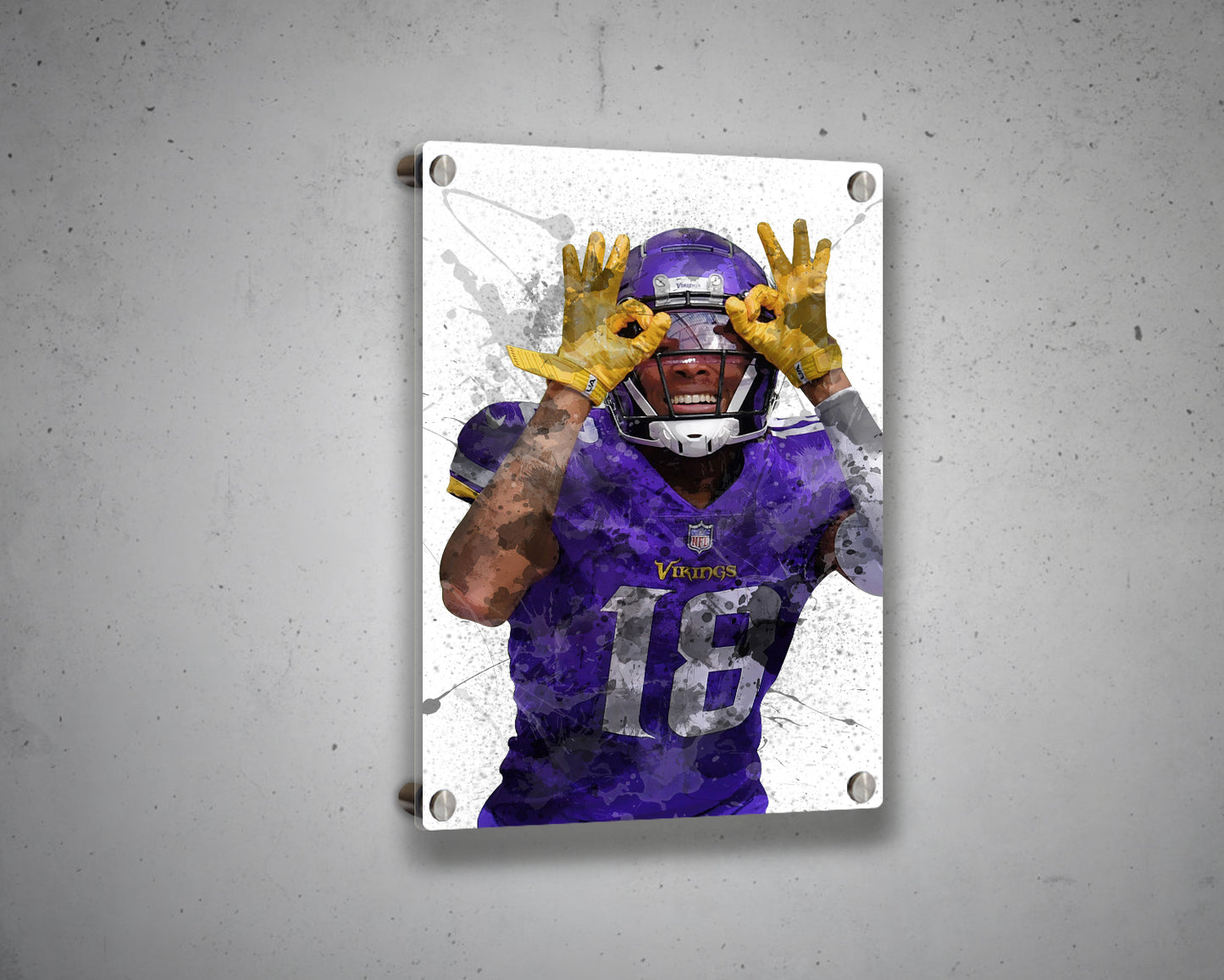 Justin Jefferson Minnesota Vikings Canvas Painting - Football