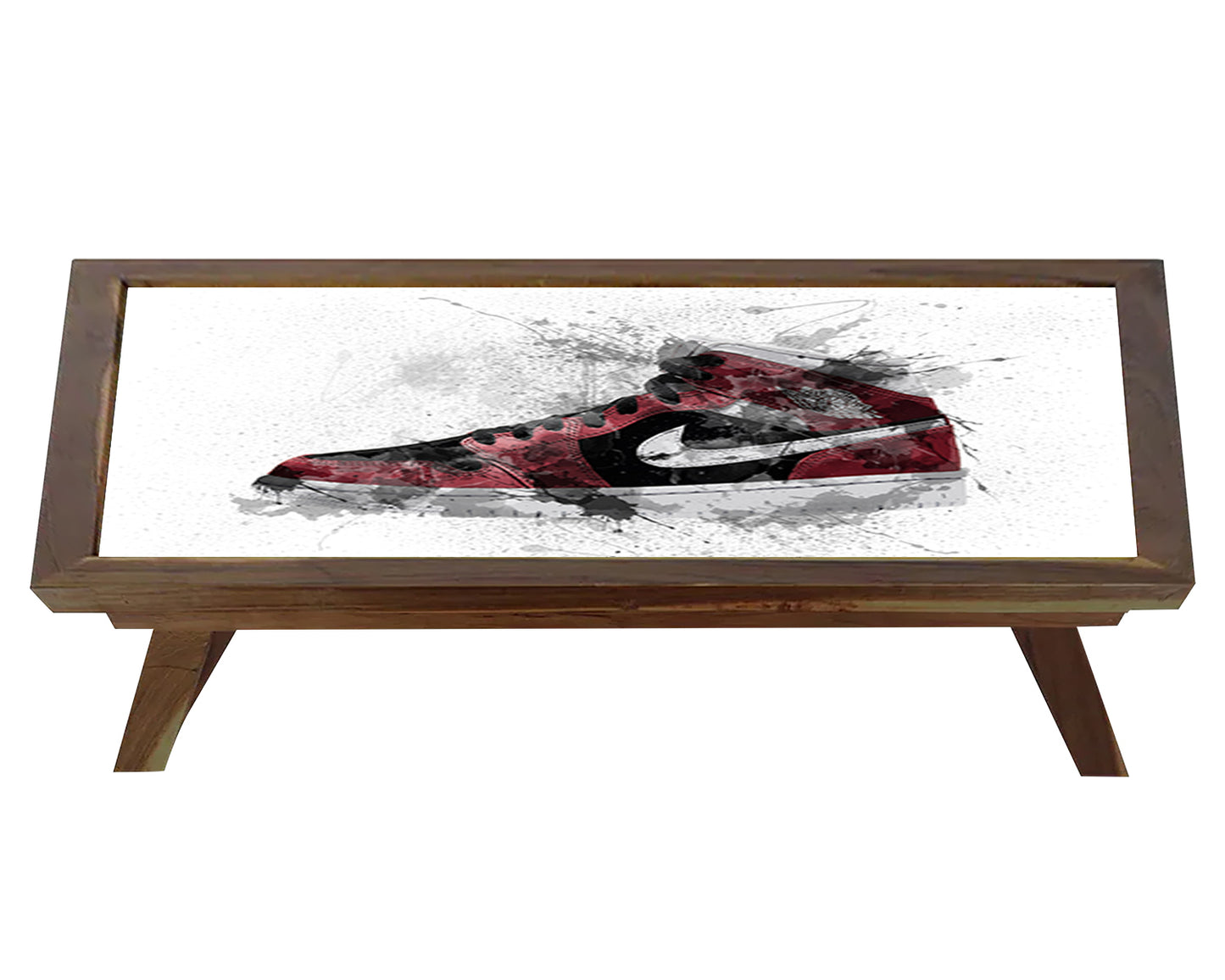 Jordan Sneakers Splash Effect Coffee and Laptop Table 