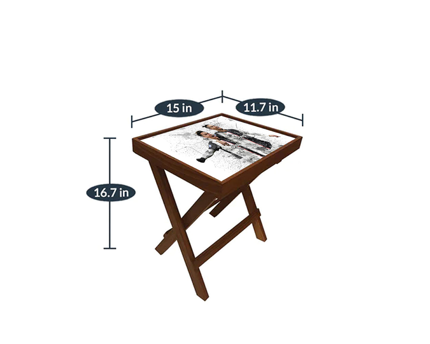 Paulo Dybala & Cristiano Ronaldo Splash Effect Coffee and Laptop Table 