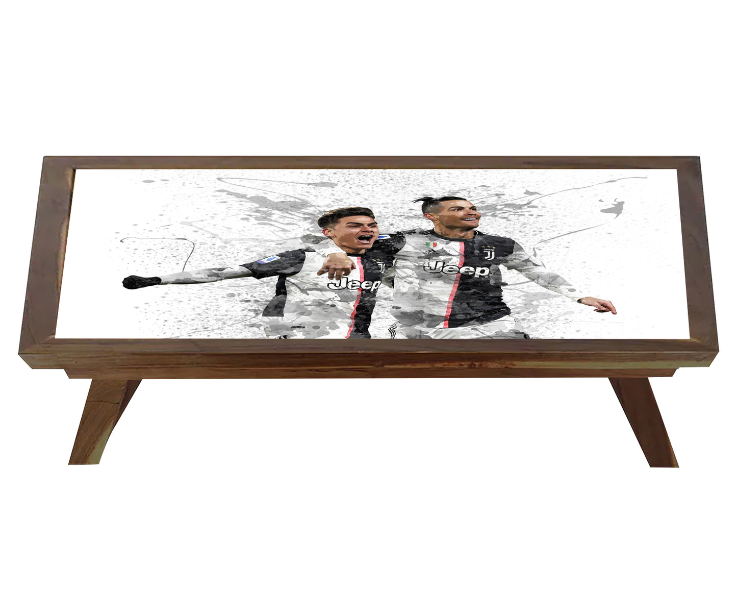 Paulo Dybala & Cristiano Ronaldo Splash Effect Coffee and Laptop Table 