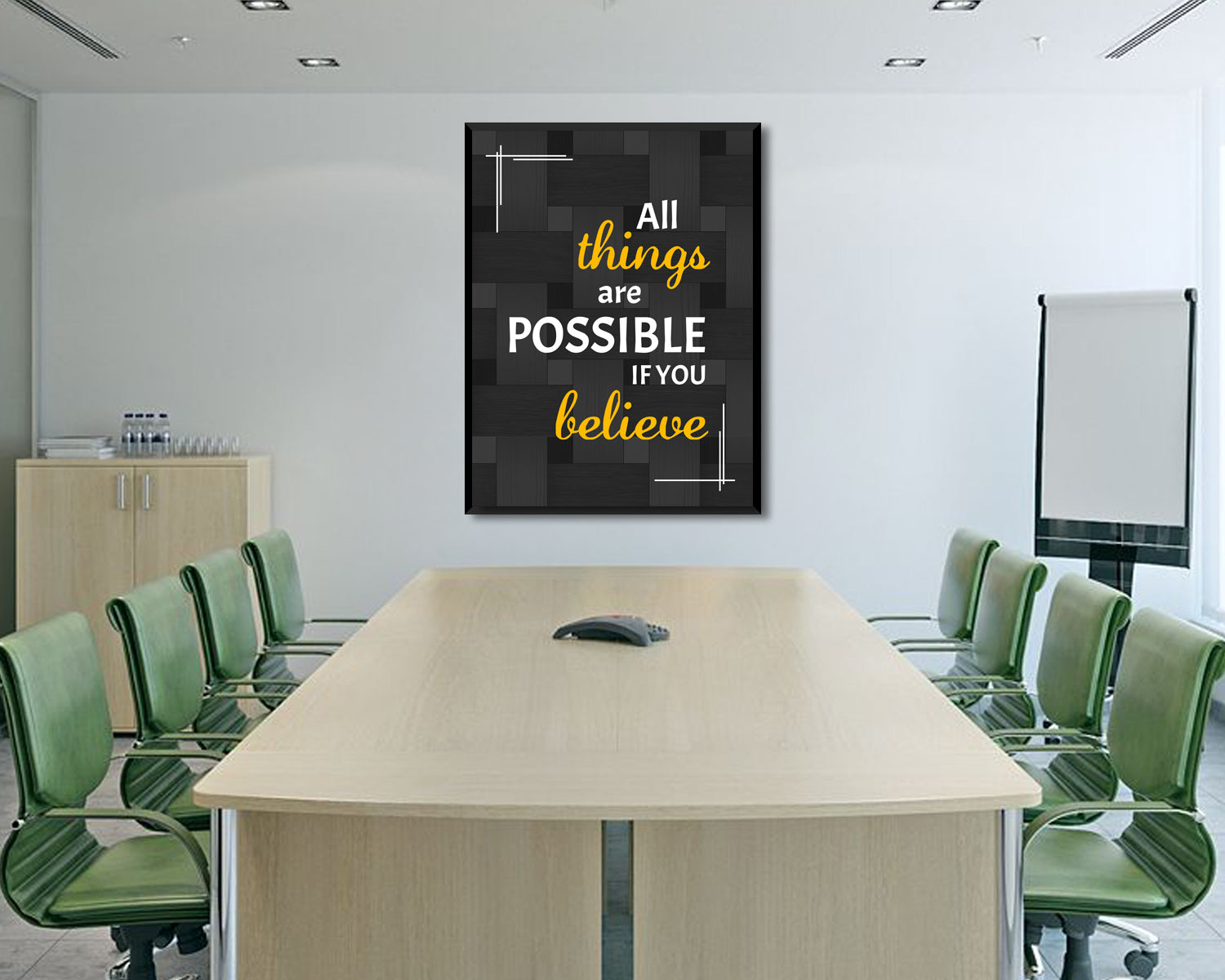All things are possible if you believe Canvas Wall Art 