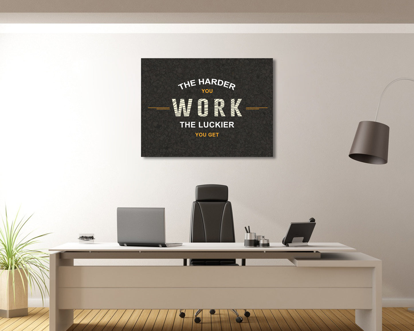 The Harder You Work The Luckier You Get Canvas Wall Art 