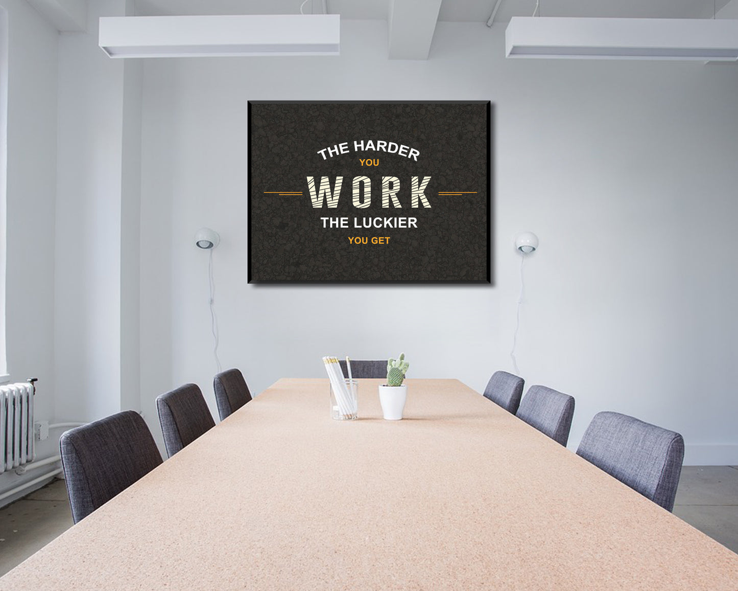 The Harder You Work The Luckier You Get Canvas Wall Art 