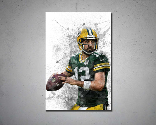 Aaron Rodgers Splash Effect Canvas Art 