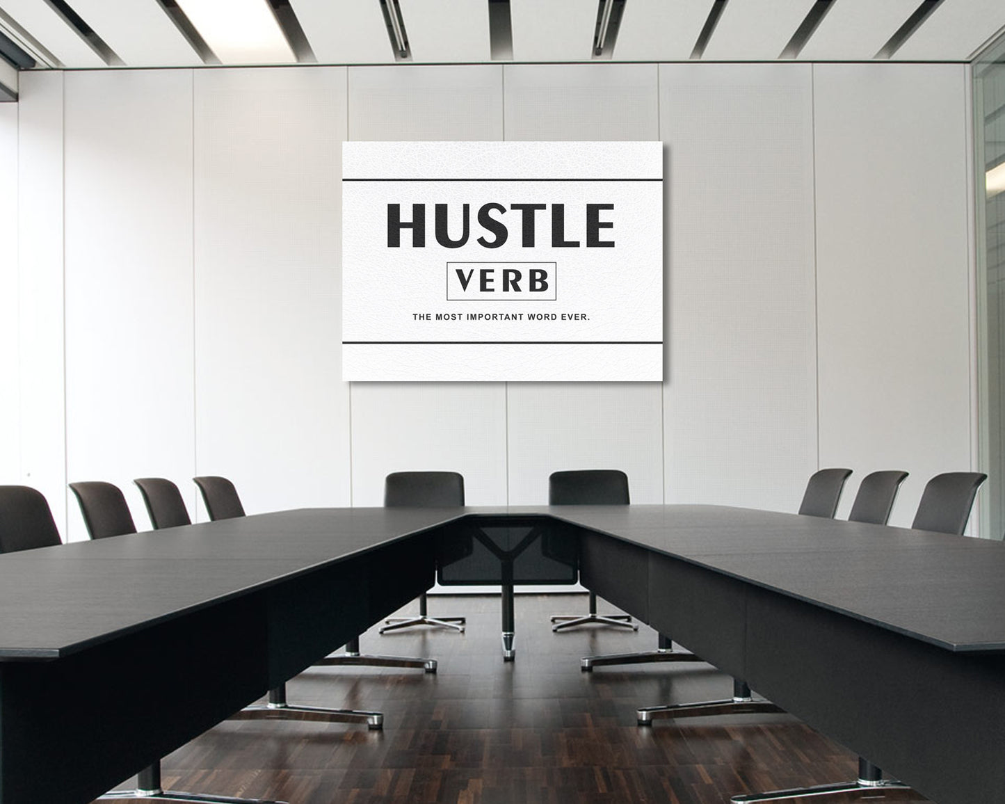 Hustle the most important word ever Canvas Wall Art 